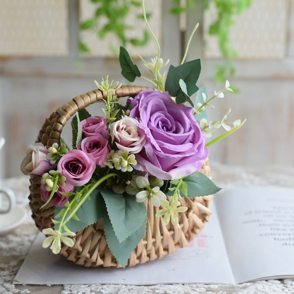 Handmade Flower Arrangement Wicker Creative Basket Ideas - Image 2