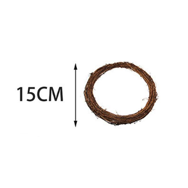 Wicker Wreath Wicker Ring Door Knocker Christmas DIY Indoor Flower Shop Decoration - Image 9