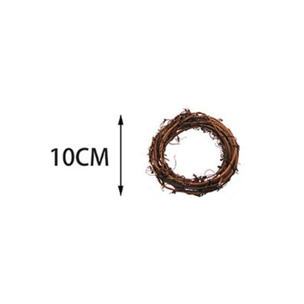 Wicker Wreath Wicker Ring Door Knocker Christmas DIY Indoor Flower Shop Decoration - Image 8