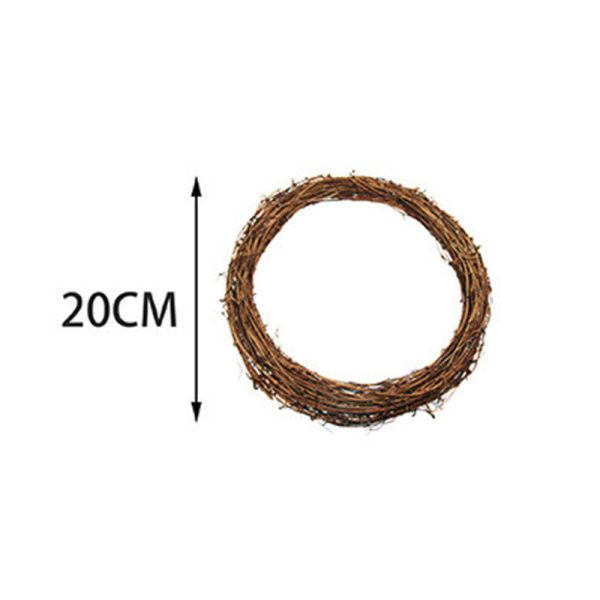 Wicker Wreath Wicker Ring Door Knocker Christmas DIY Indoor Flower Shop Decoration - Image 10