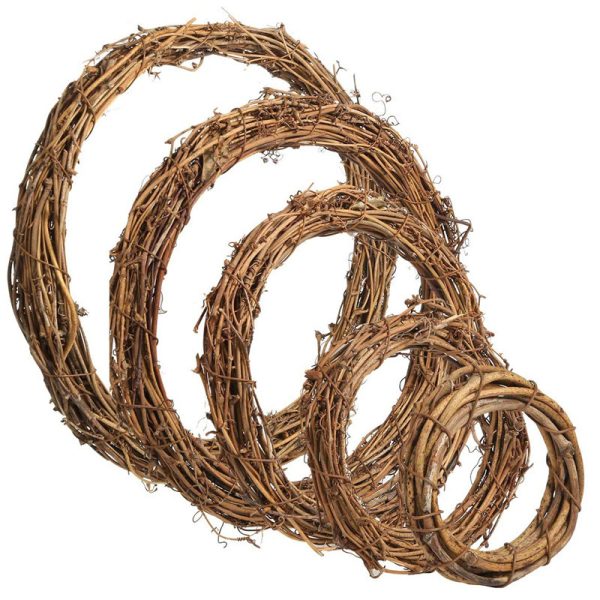 Wicker Wreath Wicker Ring Door Knocker Christmas DIY Indoor Flower Shop Decoration - Image 7