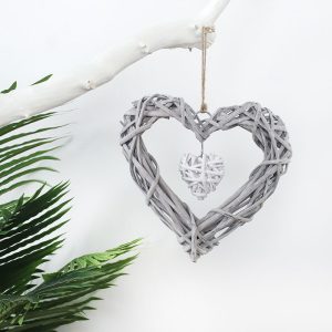 Wicker Lace Heart Shaped Photo Frame Photo Wall