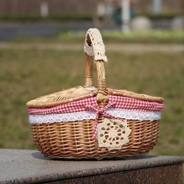 Fruit Basket Craft Basket Rural Round 20-30 Basket Wicker Basket Japanese Style - Image 4