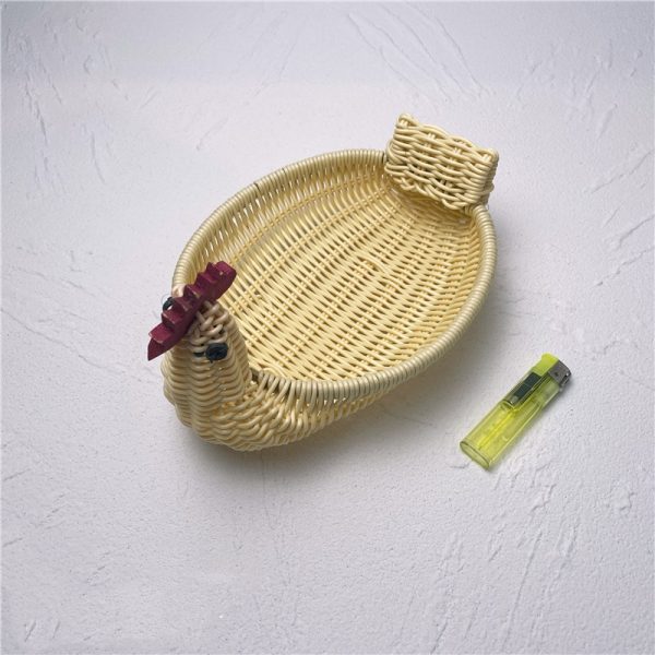 Wicker Woven Basket Bamboo Basket Rattan Woven Bamboo Basket Ornaments Storage Basket - Image 6