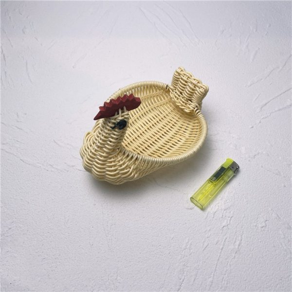 Wicker Woven Basket Bamboo Basket Rattan Woven Bamboo Basket Ornaments Storage Basket - Image 3