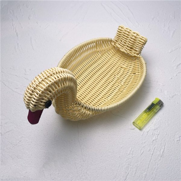 Wicker Woven Basket Bamboo Basket Rattan Woven Bamboo Basket Ornaments Storage Basket - Image 8